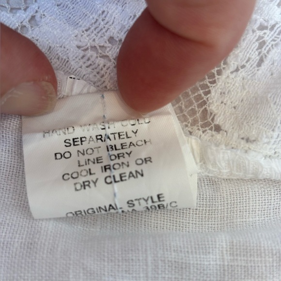 Contessa Teresa Linen and Lace Blazer Jacket Boho Shabby Chic White Small NEW - Picture 14 of 14